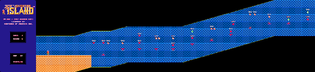 Thumbnail for a map of Area 3 Round 1 - Secret for the NES game Adventure Island.