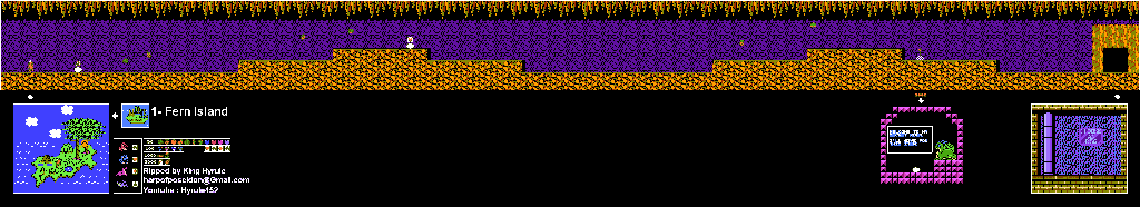 Thumbnail for a map of Island 1: Fern Island Area 4 for the NES game Adventure Island II.
