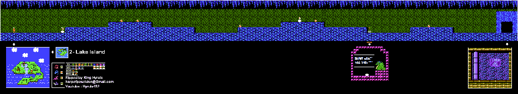 Thumbnail for a map of Island 2: Lake Island Area 7 for the NES game Adventure Island II.