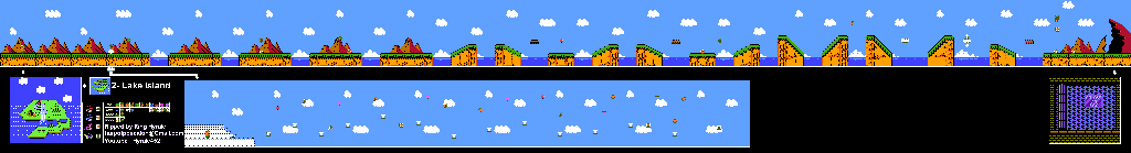 Thumbnail for a map of Island 2: Lake Island Area 8 for the NES game Adventure Island II.