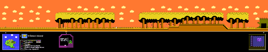 Thumbnail for a map of Island 3: Desert Island Area 7 for the NES game Adventure Island II.