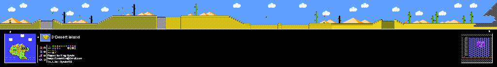 Thumbnail for a map of Island 3: Desert Island Area 8 for the NES game Adventure Island II.