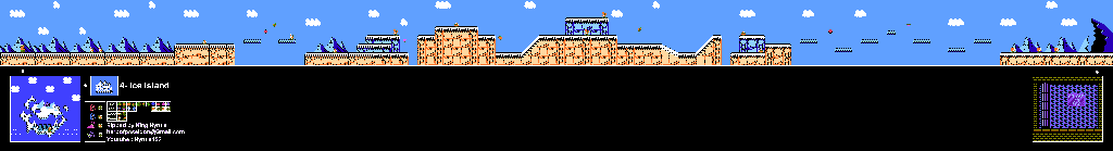 Thumbnail for a map of Island 4: Ice Island Area 2 for the NES game Adventure Island II.