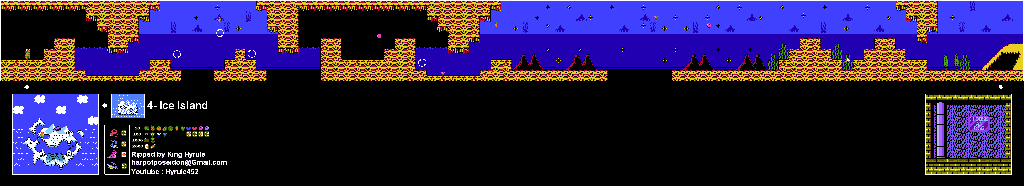 Thumbnail for a map of Island 4: Ice Island Area 7 for the NES game Adventure Island II.