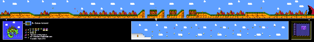 Thumbnail for a map of Island 5: Cave Island Area 4 for the NES game Adventure Island II.