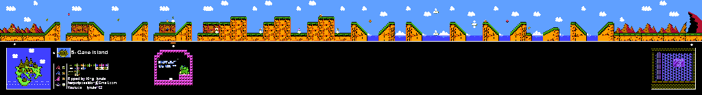 Thumbnail for a map of Island 5: Cave Island Area 7 for the NES game Adventure Island II.