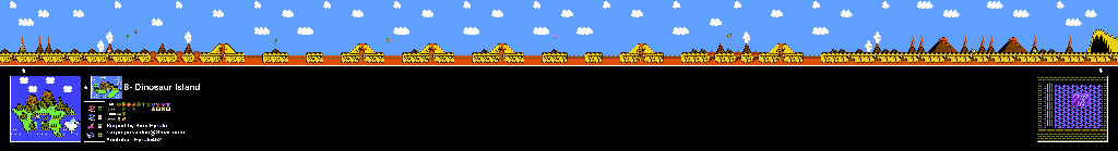 Thumbnail for a map of Island 8: Dinosaur Island Area 10 for the NES game Adventure Island II.