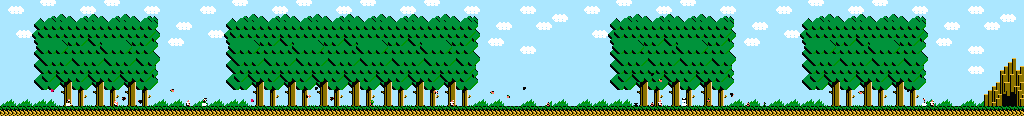 Thumbnail for a map of Area 1-3: Oak Forest for the NES game Adventure Island III.