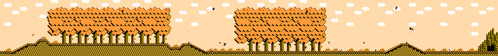 Thumbnail for a map of Area 3-1: Oak Forest for the NES game Adventure Island III.