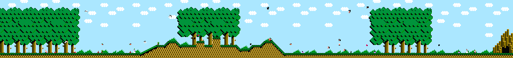 Thumbnail for a map of Area 4-2: Oak Forest for the NES game Adventure Island III.
