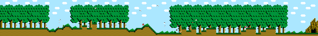 Thumbnail for a map of Area 5-4: Oak Forest for the NES game Adventure Island III.