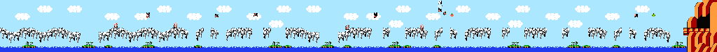 Thumbnail for a map of Area 6-1: Bone Crossing for the NES game Adventure Island III.