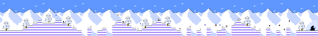 Thumbnail for a map of Area 6-3: Blizzard Peak for the NES game Adventure Island III.