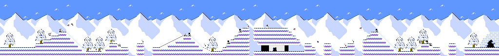 Thumbnail for a map of Area 6-5: Blizzard Peak for the NES game Adventure Island III.