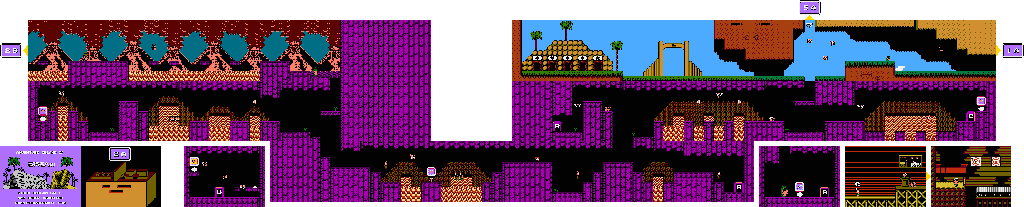 Thumbnail for a map of Area 2A for the NES game Adventure Island IV.
