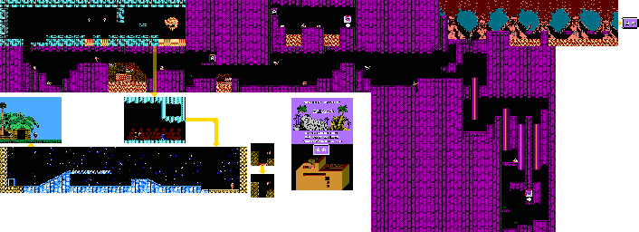 Thumbnail for a map of Area 2B for the NES game Adventure Island IV.