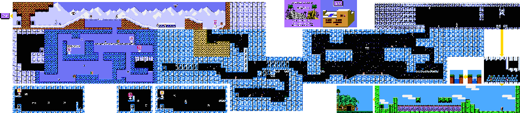 Thumbnail for a map of Area 3B for the NES game Adventure Island IV.