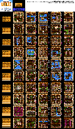 Thumbnail for a map of Rooms for the NES game Adventures Of Lolo.