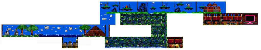 Thumbnail for a map of Vernia for the NES game The Adventures Of Rad Gravity.