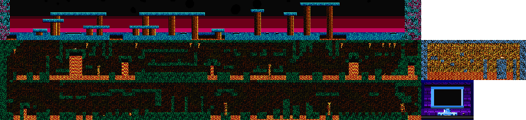 Thumbnail for a map of Volcania for the NES game The Adventures Of Rad Gravity.