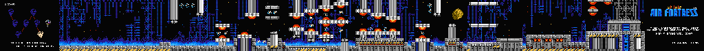 Thumbnail for a map of Phase 1 - 7th Air Fortress Approach for the NES game Air Fortress.