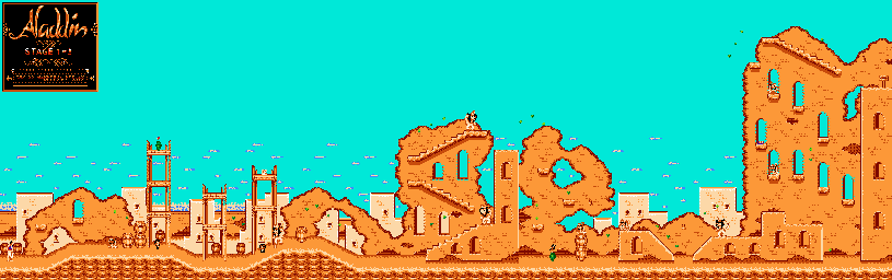 Thumbnail for a map of Stage 1-2 for the NES game Aladdin.