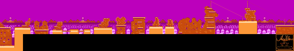 Thumbnail for a map of Stage 1-3 (Unmarked) for the NES game Aladdin.