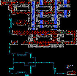 Thumbnail for a map of Level 8 Mission for the NES game Alien 3.