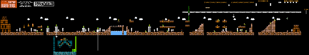 Thumbnail for a map of World 3 3-1 for the NES game All Night Nippon Super Mario Bros..