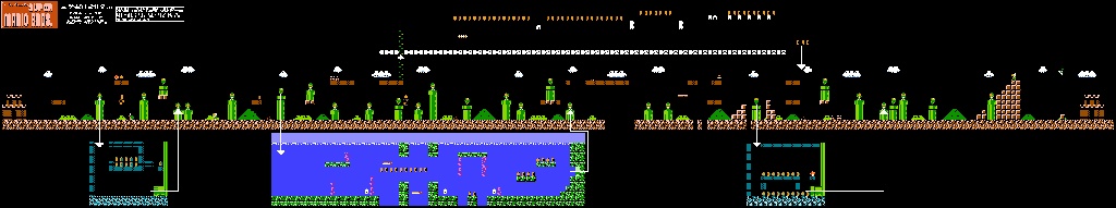 Thumbnail for a map of World 6 6-2 for the NES game All Night Nippon Super Mario Bros..