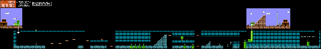 Thumbnail for a map of World A A-2 for the NES game All Night Nippon Super Mario Bros..