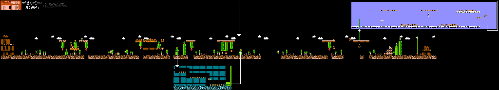 Thumbnail for a map of World C C-1 for the NES game All Night Nippon Super Mario Bros..