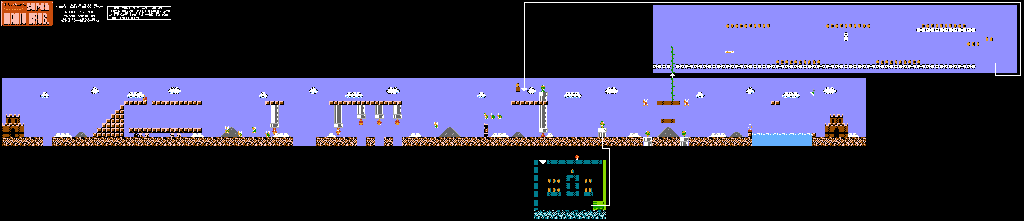 Thumbnail for a map of World D D-2 for the NES game All Night Nippon Super Mario Bros..