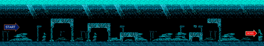 Thumbnail for a map of Stage 5: The Sunken City for the NES game Altered Beast.