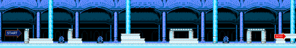 Thumbnail for a map of Stage 6: The Great Halls for the NES game Altered Beast.