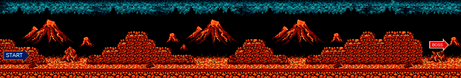 Thumbnail for a map of Stage 7: The Volcano Plains for the NES game Altered Beast.