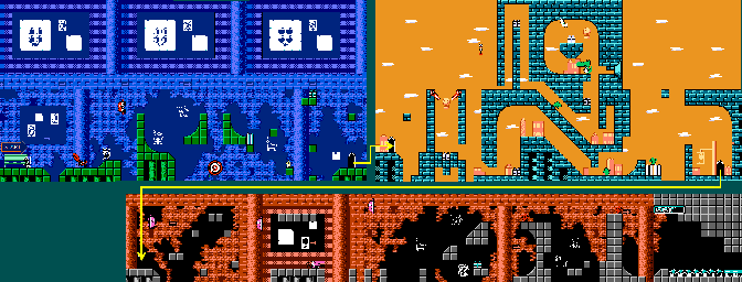 Thumbnail for a map of New York Act 4 for the NES game Armadillo.