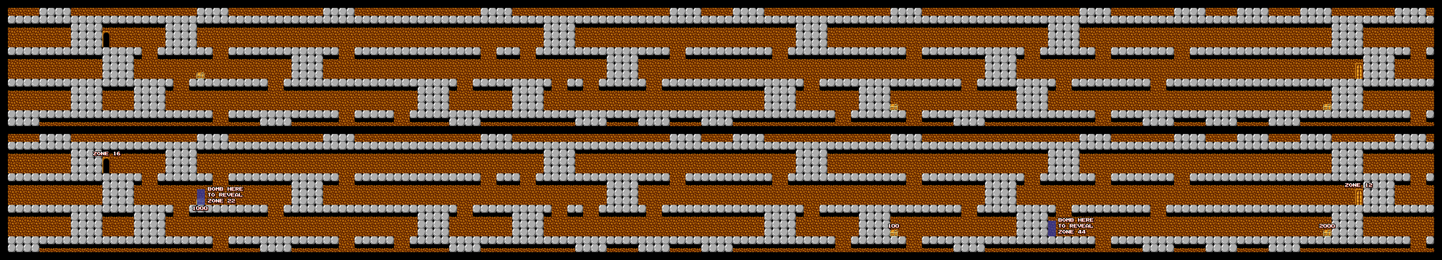 Thumbnail for a map of Zone 13 for the NES game Atlantis no Nazo.