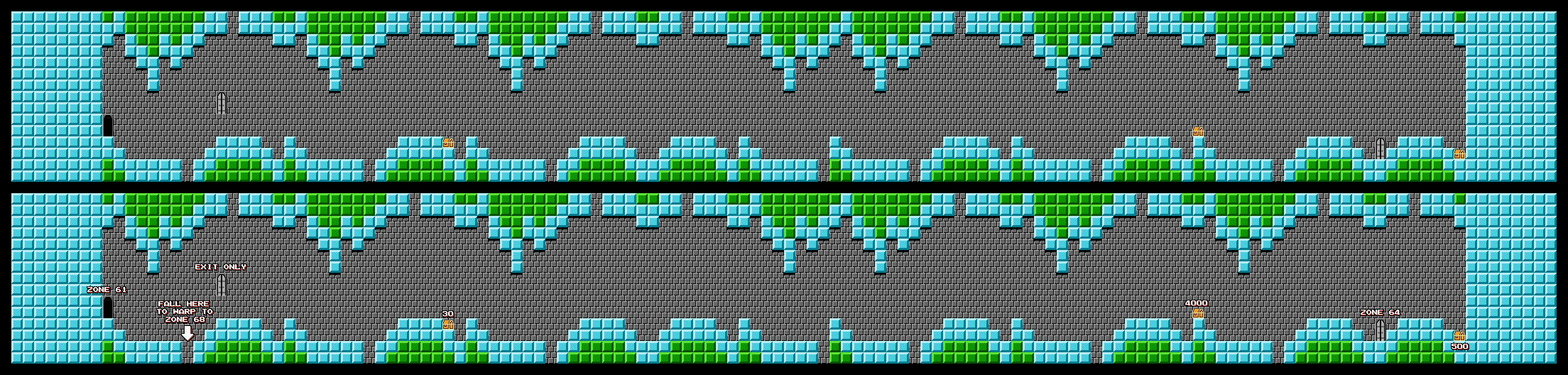 Thumbnail for a map of Zone 60 for the NES game Atlantis no Nazo.
