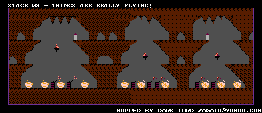 Thumbnail for a map of Things Are Really Flying! for the NES game Baby Boomer.