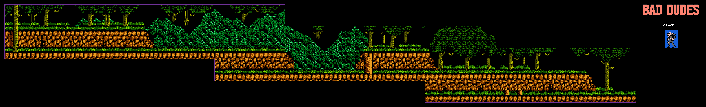 Thumbnail for a map of Stage 4 for the NES game Bad Dudes.