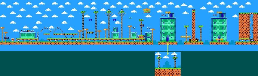 Thumbnail for a map of Level 1-2 for the NES game Banana Prince.