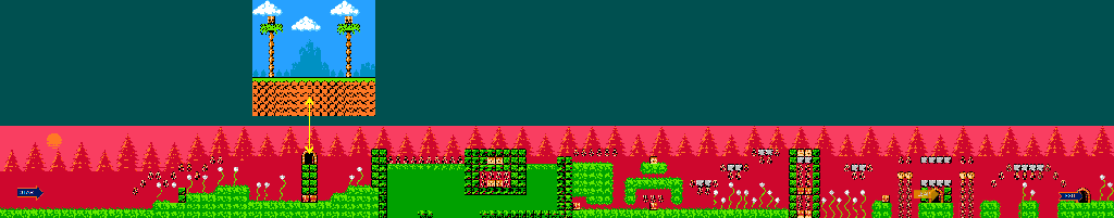 Thumbnail for a map of Level 2-1 for the NES game Banana Prince.