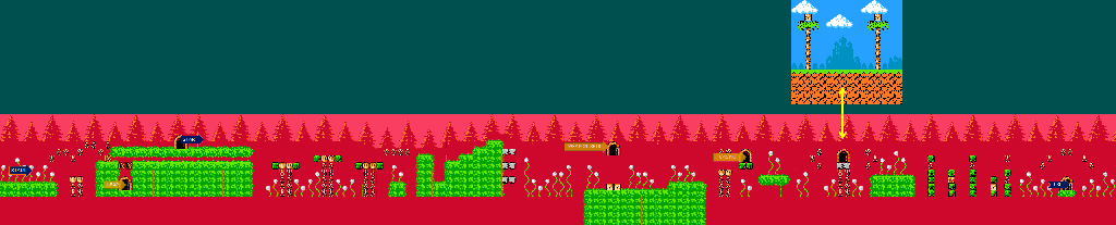 Thumbnail for a map of Level 2-2 for the NES game Banana Prince.
