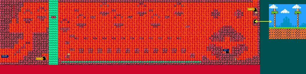 Thumbnail for a map of Level 4-2 for the NES game Banana Prince.