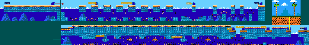 Thumbnail for a map of Level 6-2 for the NES game Banana Prince.