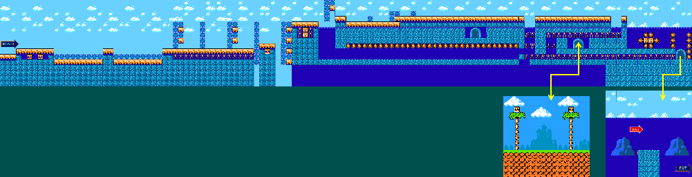 Thumbnail for a map of Level 6-3 for the NES game Banana Prince.