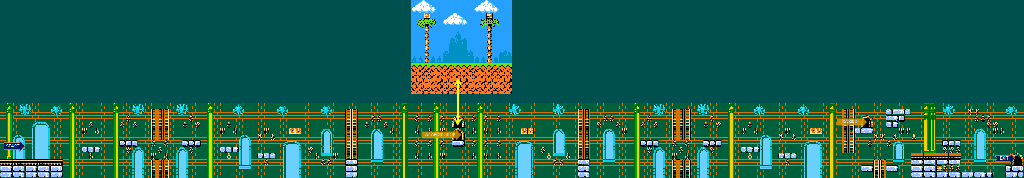 Thumbnail for a map of Level 7-1 for the NES game Banana Prince.