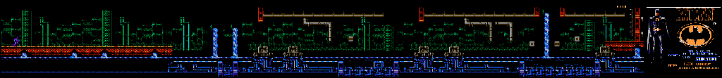 Thumbnail for a map of Stage 3 Area 1 for the NES game Batman.