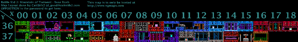 Thumbnail for a map of Boss Rush for the NES game Battle Kid 2: Mountain Of Torment.